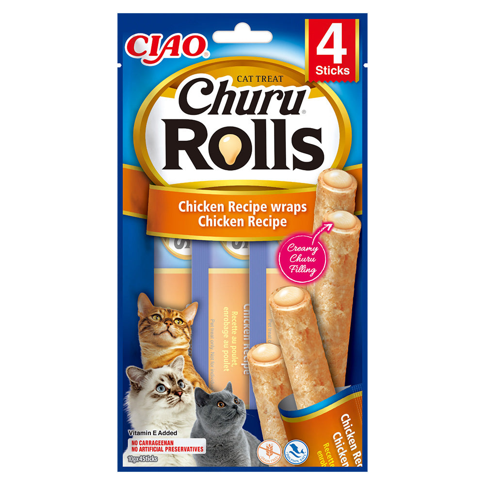 Inaba Churu Rolls Recompense pentru Pisici cu Pui - imagine 1