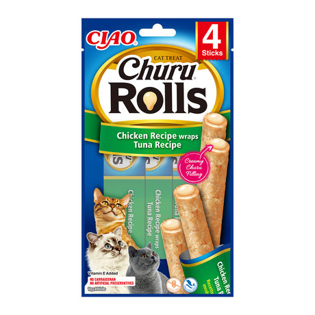 Inaba Churu Rolls Recompense pentru Pisici cu Pui si Ton - imagine 1