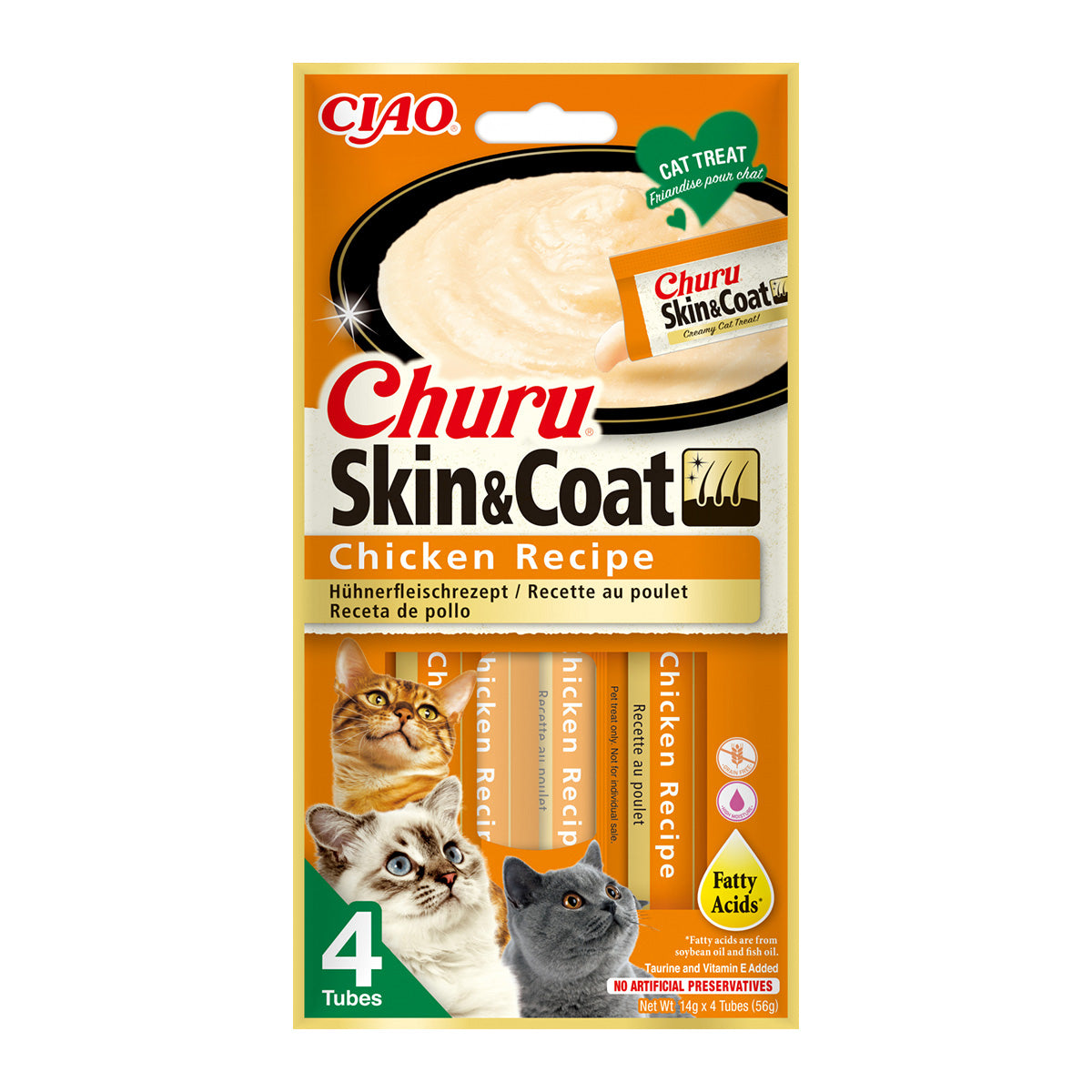 Inaba Churu Skin&Coat Recompensa cu Pui - imagine 1