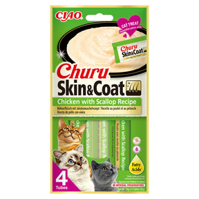 Inaba Churu Skin&Coat Recompensa cu Pui si Scoici - imagine 1