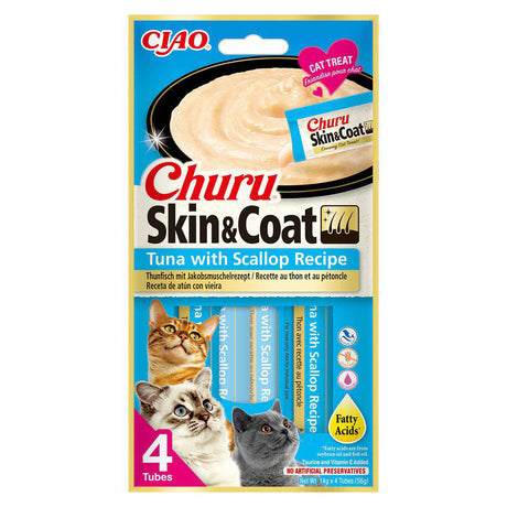 Inaba Churu Skin&Coat Recompensa cu Ton si Scoici - imagine 1