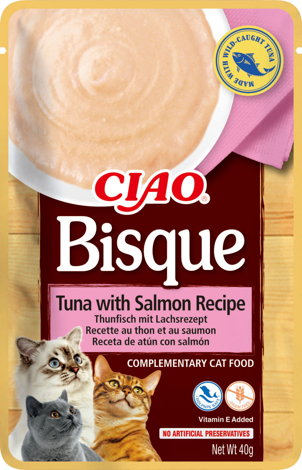 Ciao Churu Bisque pentru Pisici cu Ton si Somon
