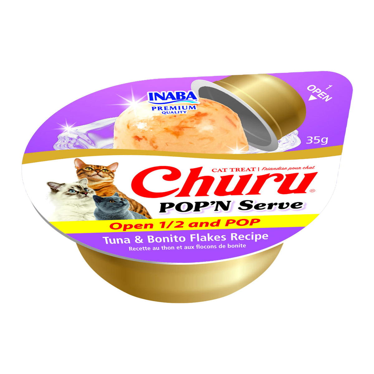 Ciao Churu Cat Pop'n Serve Reteta cu Ton si Fulgi de Bonito