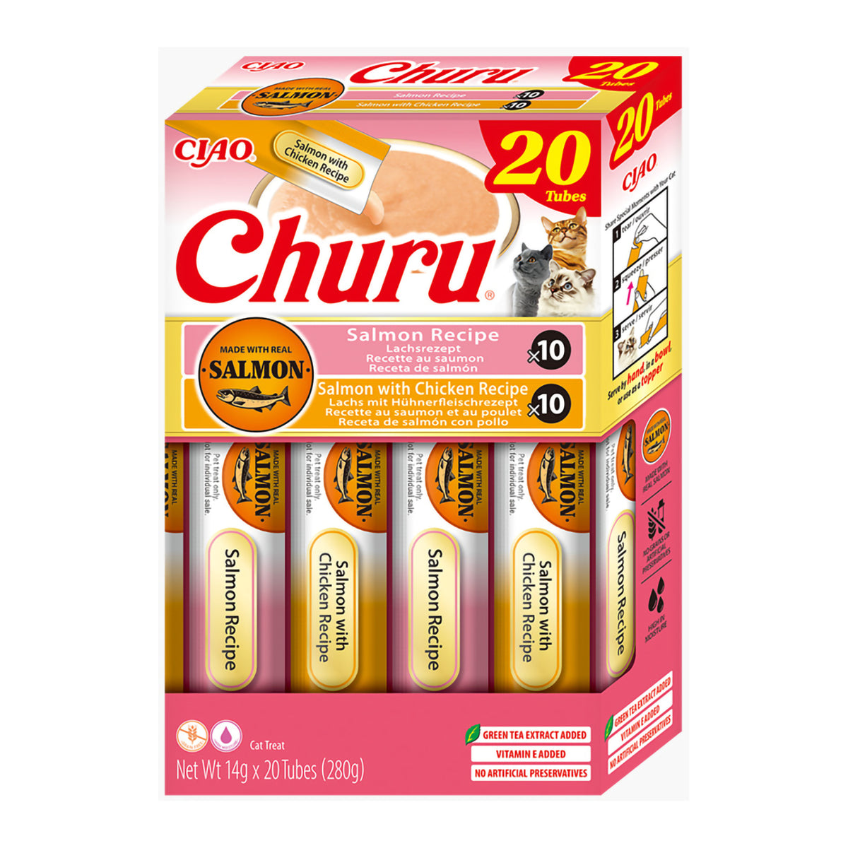 Ciao Churu Cat Variety Recompense Cremoase cu Somon si Pui 20 Buc