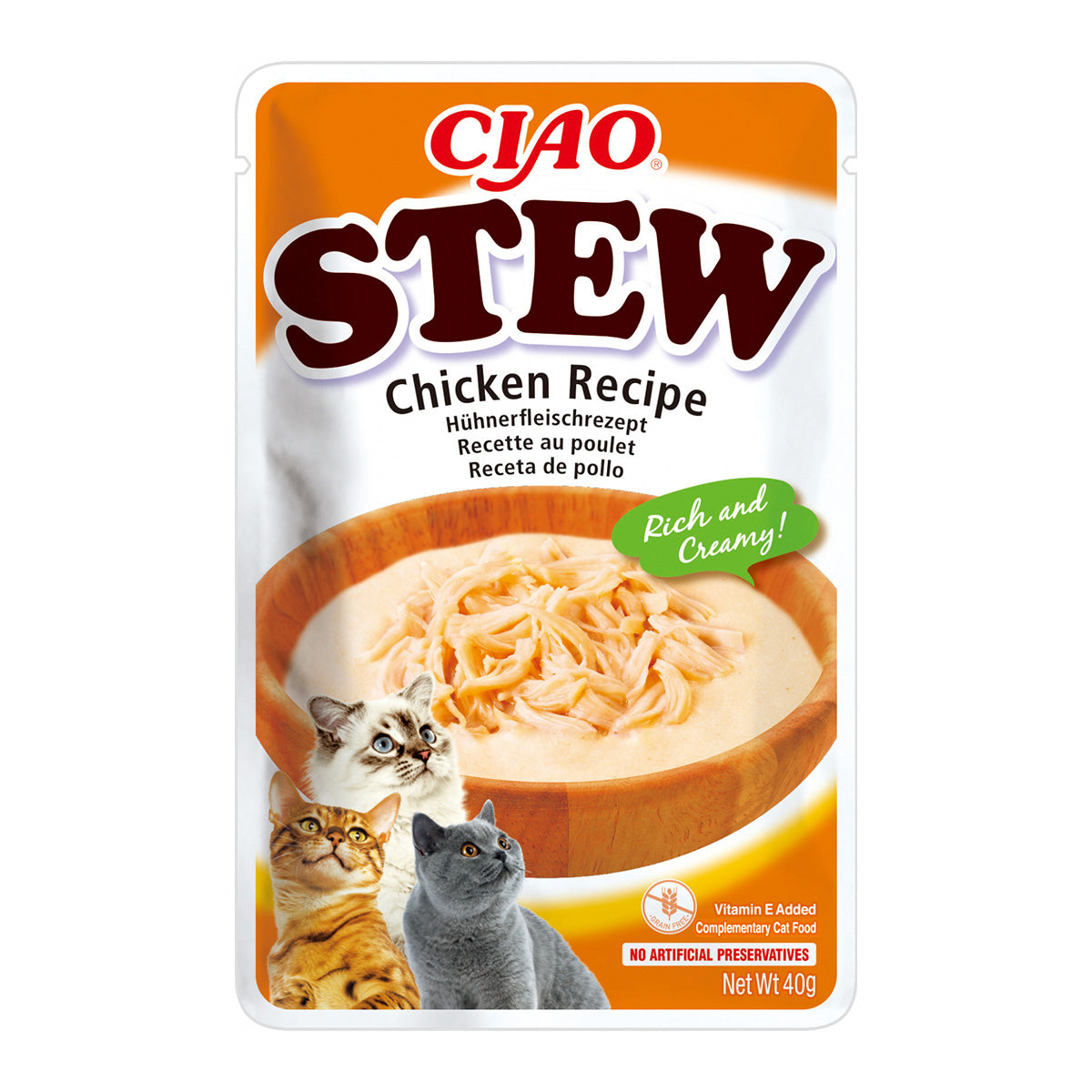 Inaba Ciao Churu Stew pentru Pisici cu Pui - imagine 1