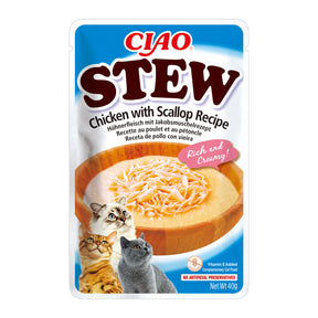 Inaba Ciao Churu Stew pentru Pisici cu Pui si Supa Scoici - imagine 1