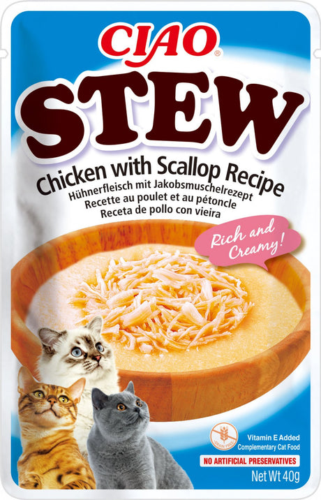 Ciao Stew pentru Pisici cu Pui si Supa Scoici