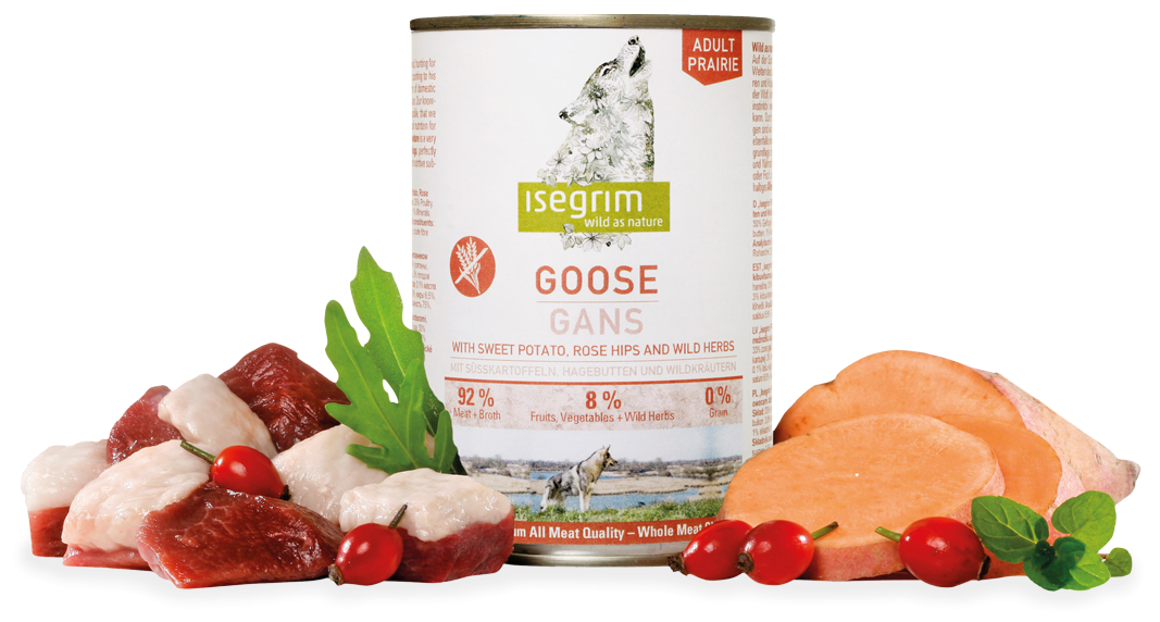 Isegrim Conserva Isegrim Dog Adult cu Carne de Gasca si Cartofi Dulci