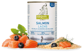 Isegrim Conserva Isegrim Dog Adult cu Somon si Mei