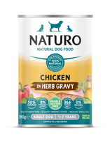 Naturo Conserva Naturo Adult cu Carne de Pui, Fructe si Legume in Sos cu Ierburi Aromatice 390g - imagine 1