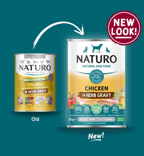 Naturo Conserva Naturo Adult cu Carne de Pui, Fructe si Legume in Sos cu Ierburi Aromatice 390g - imagine 2