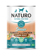 Naturo Conserva Naturo Senior cu Carne de Curcan si Pui, Amestec de Fructe si Legume in Sos cu Ierburi Aromatice 390g - imagine 1