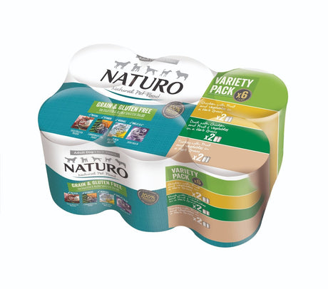 Conserve Naturo Adult Variety Pack, Pui, Rata, Curcan 390g x 6