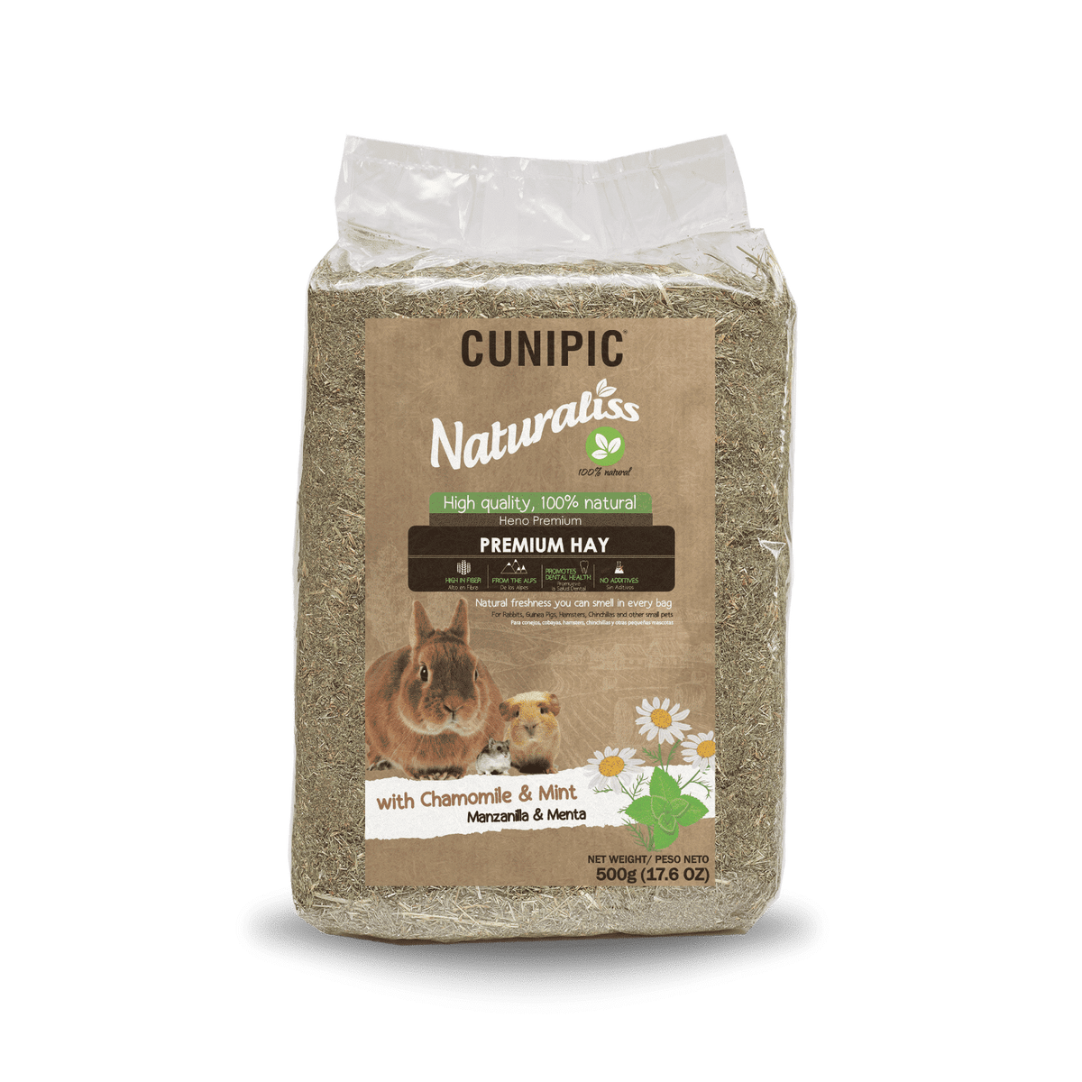 Cunipic Naturaliss Fan cu Musetel si Menta pentru Rozatoare 500 Gr