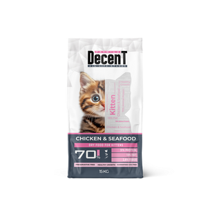 Decent DecenT Kitten Healthy Growth cu Pui si Fructe de Mare