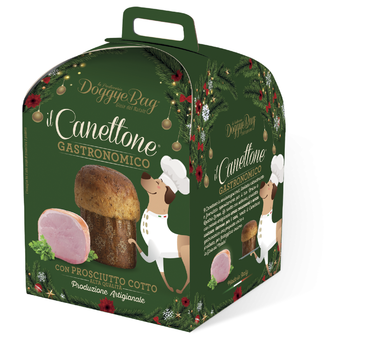 DoggyeBag Doggyebag Canettone Gastronomic cu Prosciutto Cotto 125 Gr - imagine 1
