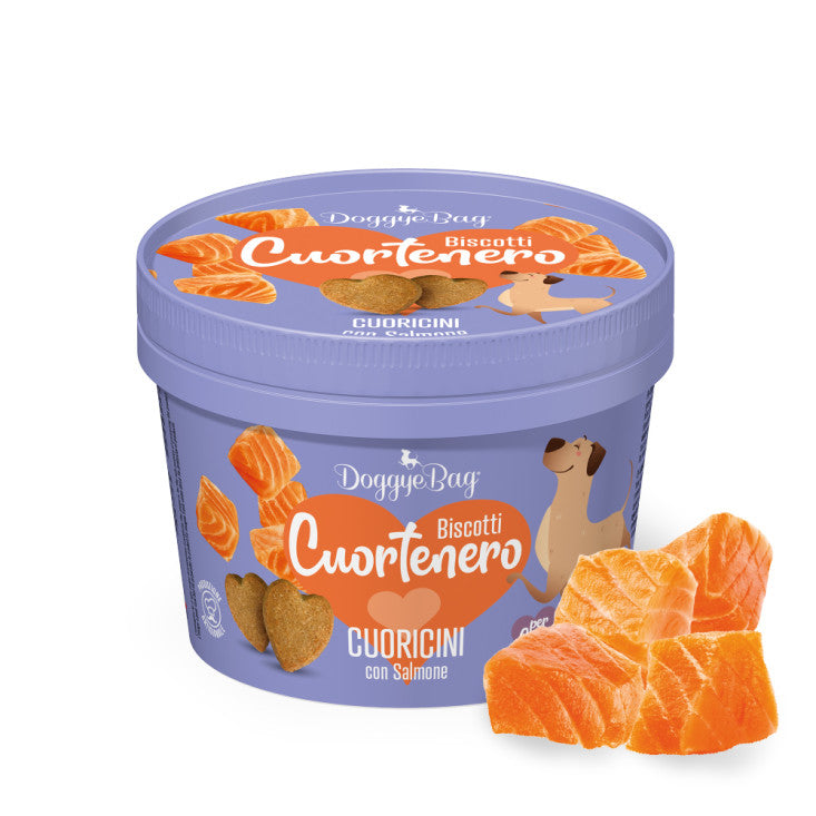 Doggyebag Cuortenero Cuoricini Biscuiti Artizanali cu Somon 150 Gr
