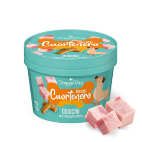 Doggyebag Cuortenero Ossicini Biscuiti Artizanali cu Prosciutto Cotto 150 Gr