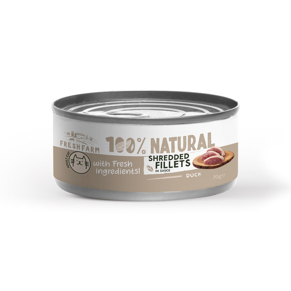 Fresh Farm Fresh Farm Cat Schredded Fillets cu Rata si Pui in Sos 70 Gr