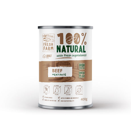 Fresh Farm Fresh Farm Smooth Conserva Hrana Umeda Pate cu Vita 400 Gr
