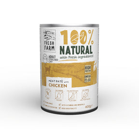 Fresh Farm Sterilised Cat Smooth Pate cu Pui 400 Gr