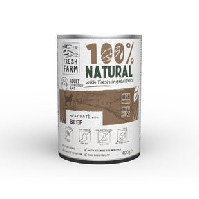 Fresh Farm Sterilised Cat Smooth Pate cu Vita 400 Gr