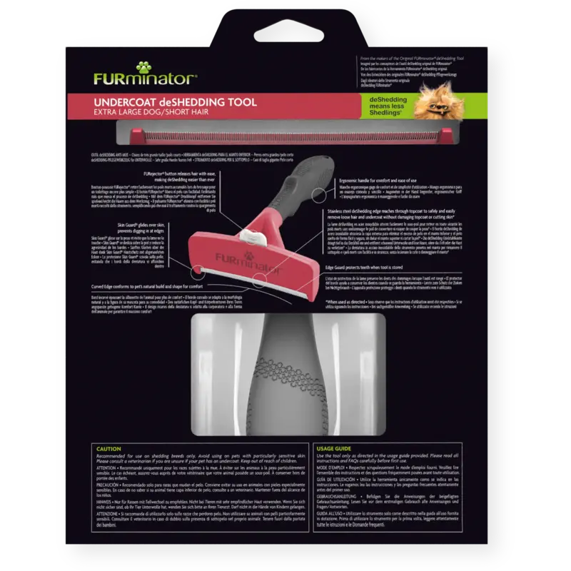 Furminator pentru Caini de Talie Foarte Mare cu Par Scurt XL