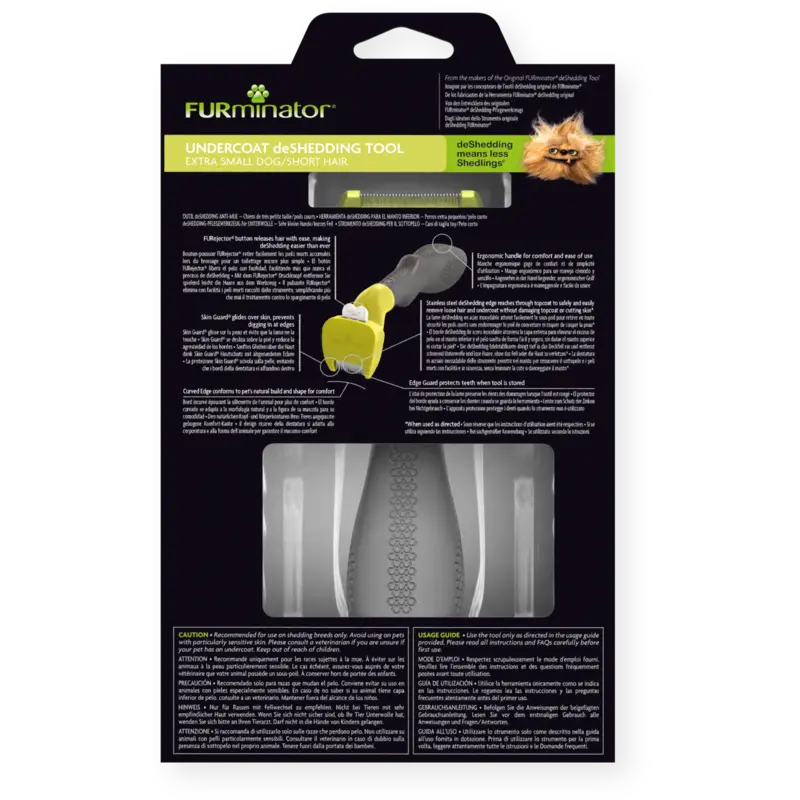Furminator pentru Caini de Talie Foarte Mica cu Par Scurt XS