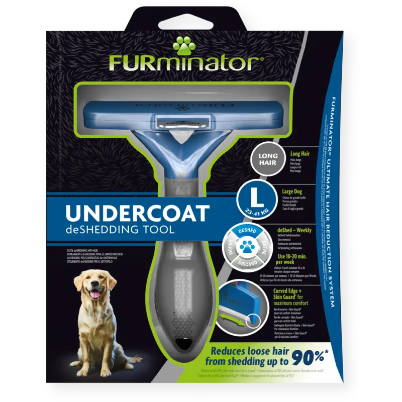 Furminator pentru Caini de Talie Mare cu Par Lung L