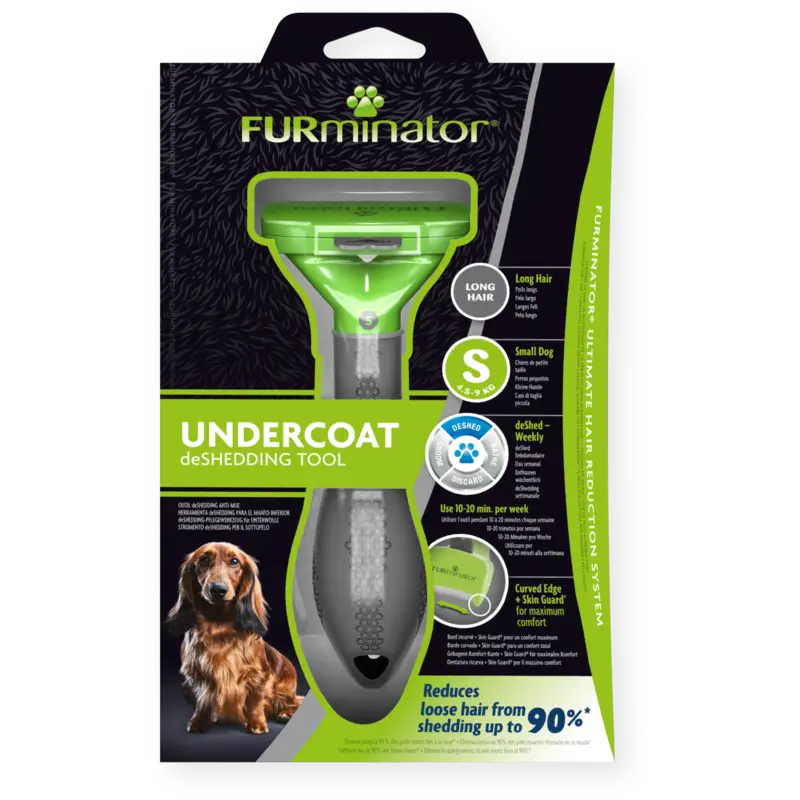 Furminator pentru Caini de Talie Mica cu Par Lung S