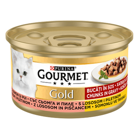 Gourmet Gourmet Gold Double Pleasure Pui si Somon in Sos