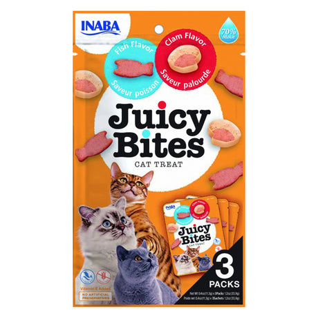 Inaba Juicy Bites Recompense pentru Pisici cu Peste si Scoici