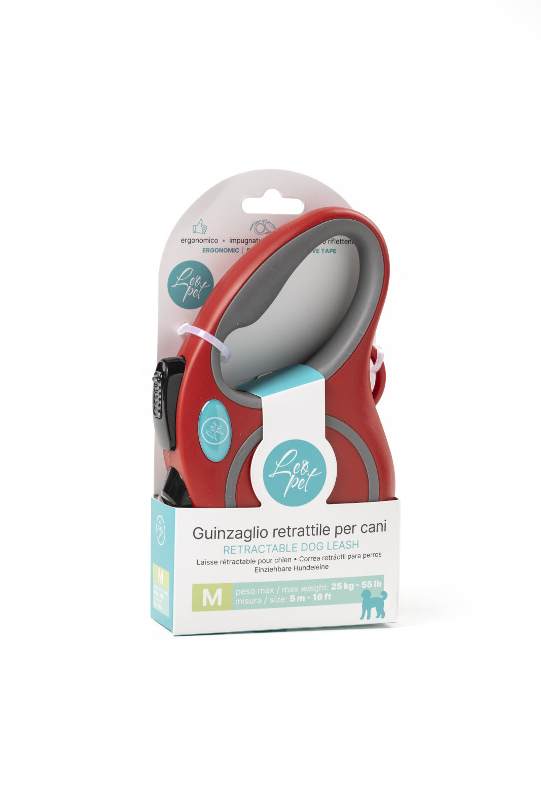 Leopet Lesa Retractabila pentru Caini Red