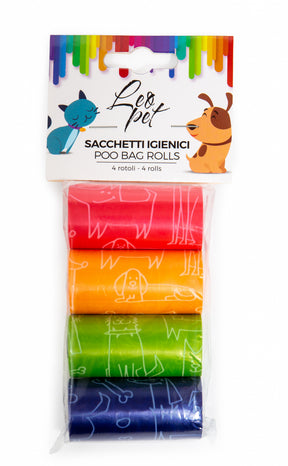 Leopet Leopet pungi Igienice Colorate Set 4 Role