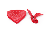 Leopet Twinlook Set Bandana cu Elastic de Par Asortat Red