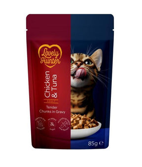 Lovely Hunter Hrana Umeda cu Pui si Ton pentru Pisici Adulte 85 Gr