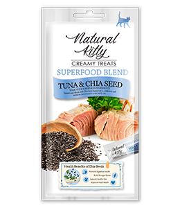 Natural Kitty Natural Kitty Recompensa cremoasa Ton si Seminte de Chia - imagine 1