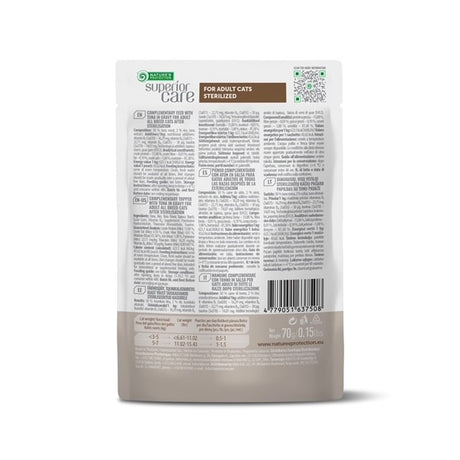 Nature's Protection Superior Care Superior Care Topper Adult Cat Sterilised cu Ton 70g - imagine 2
