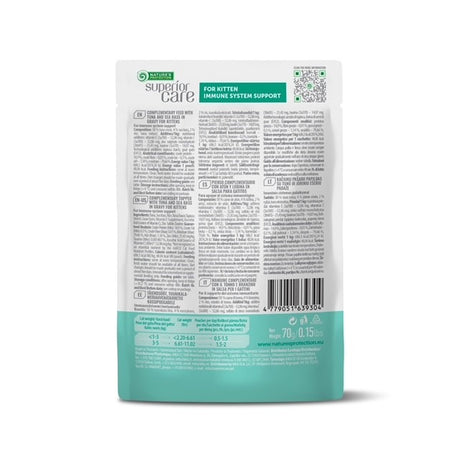 Nature's Protection Superior Care Superior Care Kitten Topper Pentru Sustinerea Sistemului Imunitar cu Ton si Biban 70 Gr - imagine 2