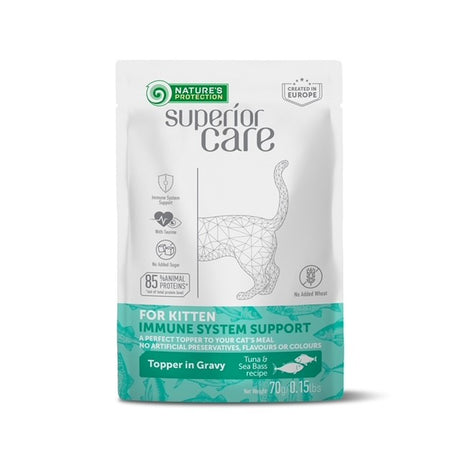 Nature's Protection Gustari Pentru Sustinerea Sistemului Imunitar Ton si Biban Kitten 70g