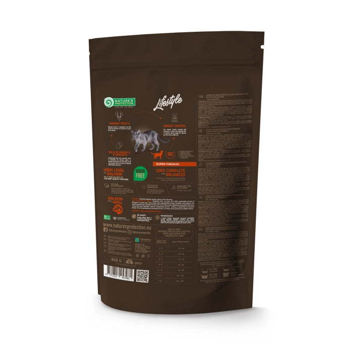 Nature's Protection Lifestyle Nature's Protection Lifestyle Grain Free Adult Cat Sterilised Salmon with Krill - imagine 2