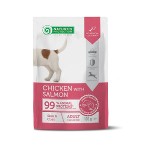 Nature's Protection Gustari Pentru Caini Blana Alba de Toate Rasele cu Ton si Biban 70g