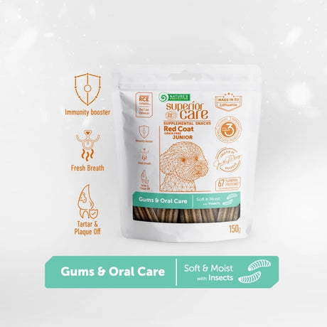 Nature's Protection Superior Care Superior Care Red Coat Snack Grain Free Gums&Oral Care cu Insecte pentru Caini Juniori - imagine 2