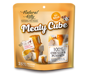 Natural Kitty Natural Kitty Recompensa Meaty Cube Pui & Dovleac 60 Gr - imagine 1