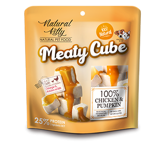 Natural Kitty Natural Kitty Recompensa Meaty Cube Pui & Dovleac 60 Gr - imagine 1