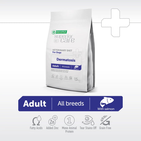 Nature's Protection Superior Care Superior Care Veterinary Diet Dermatosis Adult All Breeds cu Somon - imagine 3
