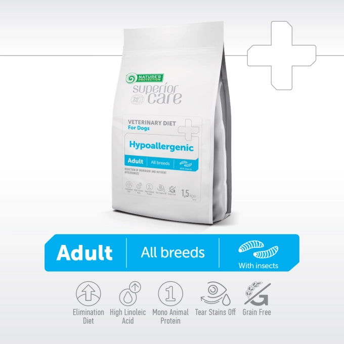 Nature's Protection Superior Care Superior Care Veterinary Diet Hypoallergenic Adult All Breeds cu Insecte - imagine 3