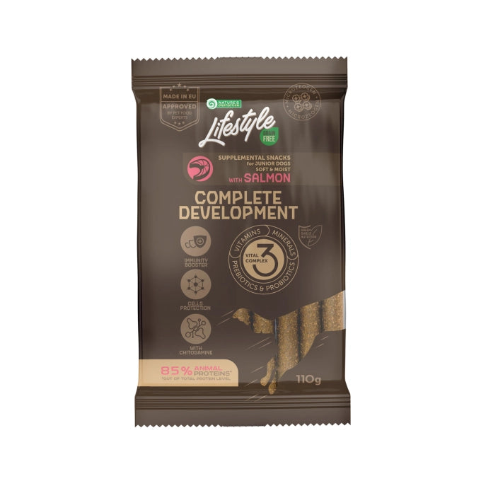 Nature's Protection Lifestyle Natures Protection Lifestyle Snack GF Complete Development pentru Catei Juniori cu Somon - imagine 1
