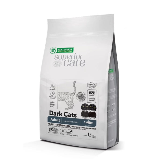 Nature's Protection Superior Care Superior Care Grain Free cu Hering pentru Pisici Adulte cu Blana Inchisa - imagine 1