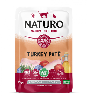 Naturo Naturo Cat Adult Grain Free Mousse cu Curcan 85g - imagine 1
